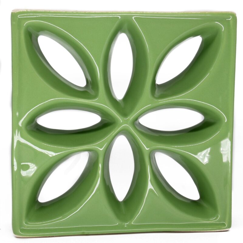 Cobogó Esmaltado modelo Lótus Verde Fortuna