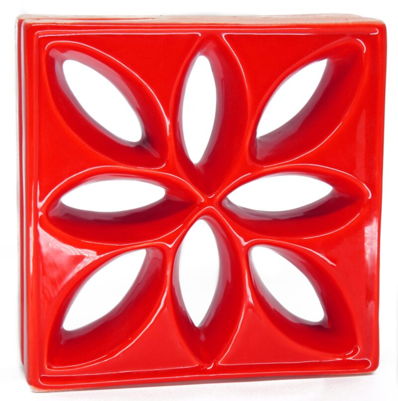 Cobogó Esmaltado modelo Lótus Vermelho