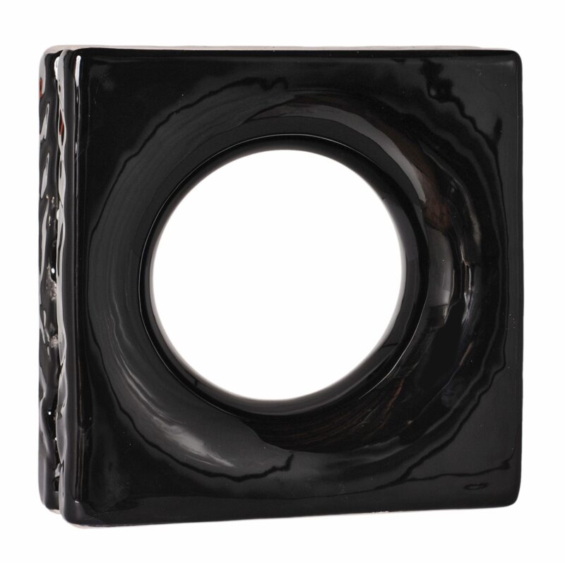 Cobogó Esmaltado modelo Lua Preto Brilhante Cobogó Esmaltado modelo Lua Preto Brilhante