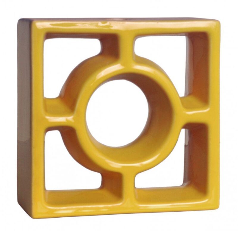 Cobogó Esmaltado modelo Redondo Amarelo Girassol Cobogó Esmaltado modelo Redondo Amarelo Girassol