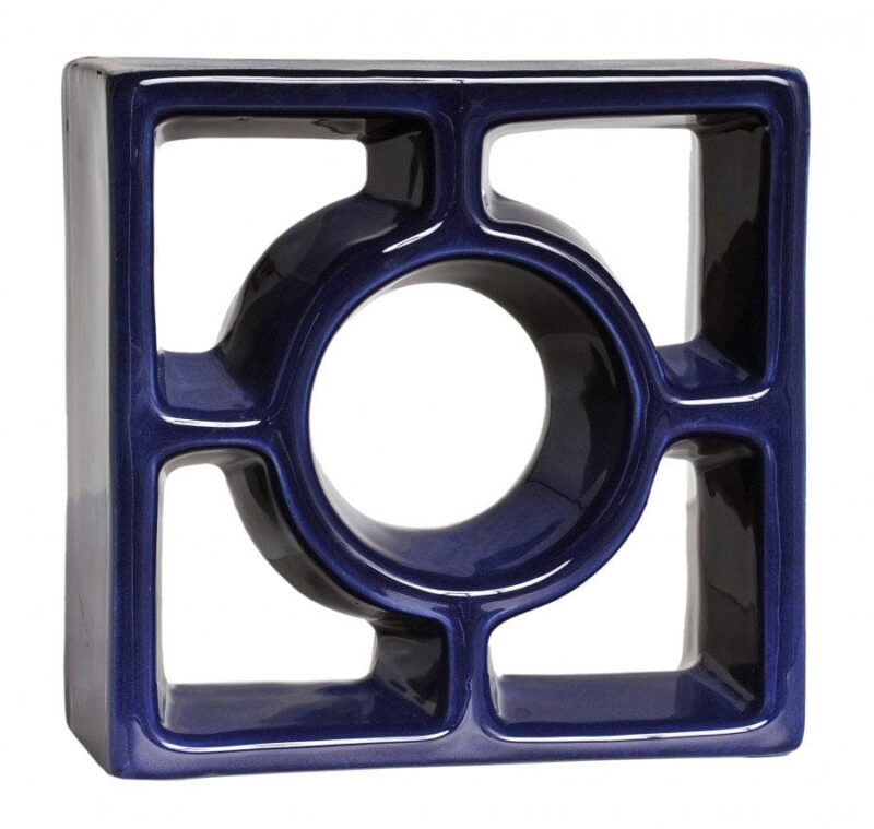 Cobogó Esmaltado modelo Redondo Azul Cobalto Cobogó Esmaltado modelo Redondo Azul Cobalto