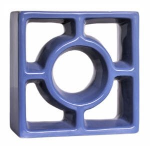 Cobogó Esmaltado modelo Redondo Azul Retrô
