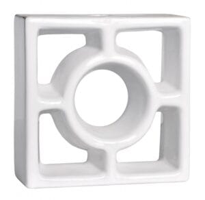 Cobogó Esmaltado modelo Redondo Branco Brilhante