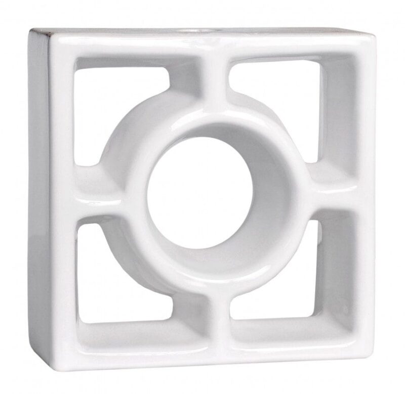 Cobogó Esmaltado modelo Redondo Branco Brilhante Cobogó Esmaltado modelo Redondo Branco Brilhante