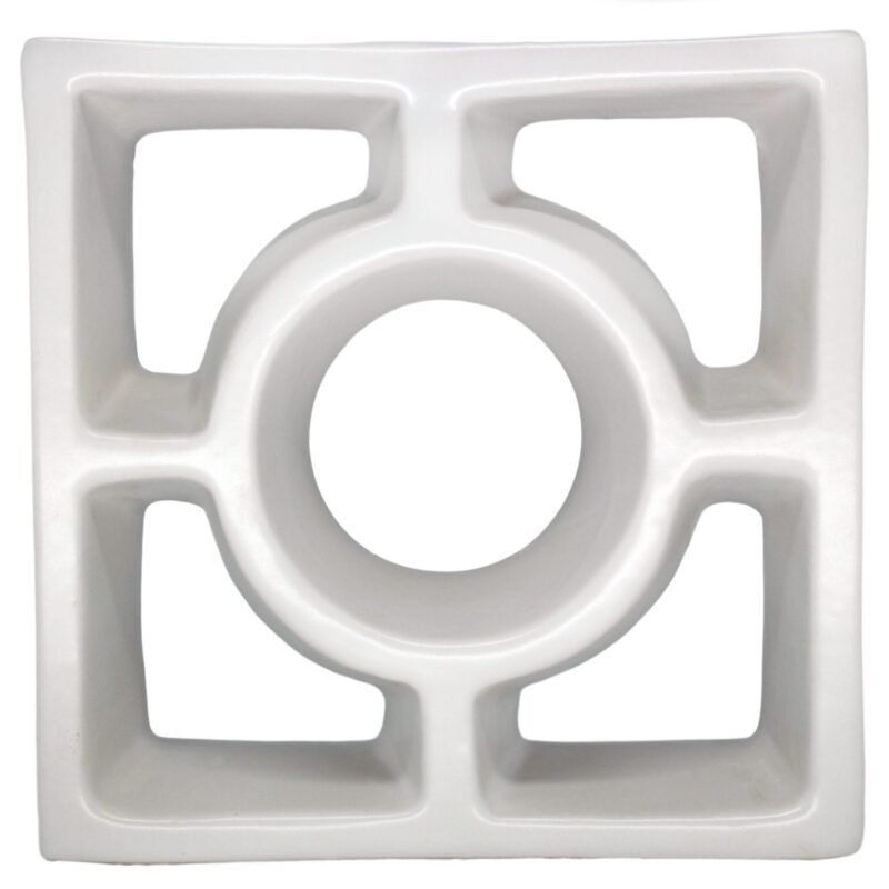 Cobogó Esmaltado modelo Redondo Branco Fosco Cobogó Esmaltado modelo Redondo Branco Fosco