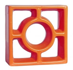 Cobogó Esmaltado modelo Redondo Laranja Cobogó Esmaltado modelo Redondo Laranja