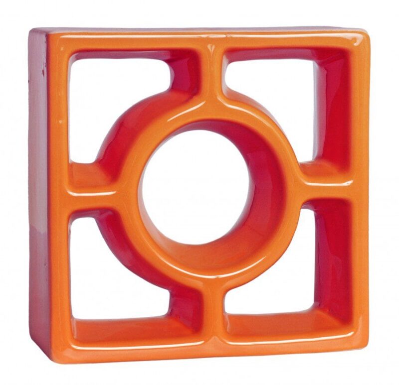 Cobogó Esmaltado modelo Redondo Laranja Cobogó Esmaltado modelo Redondo Laranja