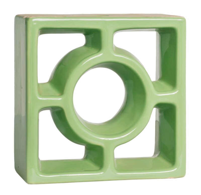 Cobogó Esmaltado modelo Redondo Verde Fortuna Cobogó Esmaltado modelo Redondo Verde Fortuna