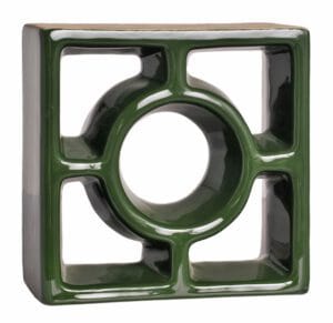 Cobogó Esmaltado modelo Redondo Verde Hortelã