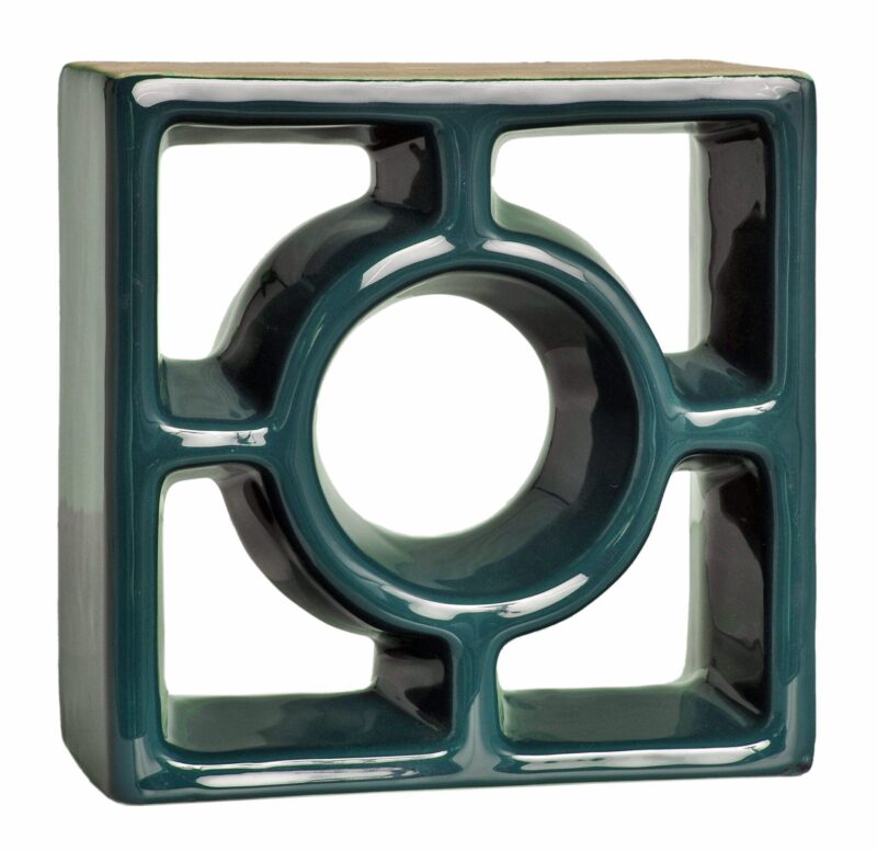 Cobogó Esmaltado modelo Redondo Verde Petróleo Cobogó Esmaltado modelo Redondo Verde Petróleo