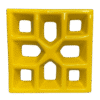 Cobogó Esmaltado modelo Xis Amarelo Canário Cobogó Esmaltado modelo Xis Amarelo Canário
