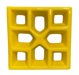 Cobogó Esmaltado modelo Xis Amarelo Canário Cobogó Esmaltado modelo Xis Amarelo Canário