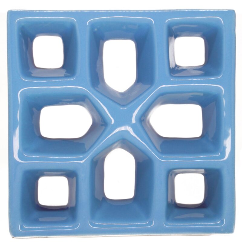 Cobogó Esmaltado modelo Xis Azul Céu Cobogó Esmaltado modelo Xis Azul Céu