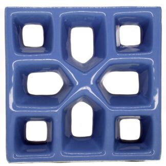 Cobogó Esmaltado modelo Xis Azul Retrô
