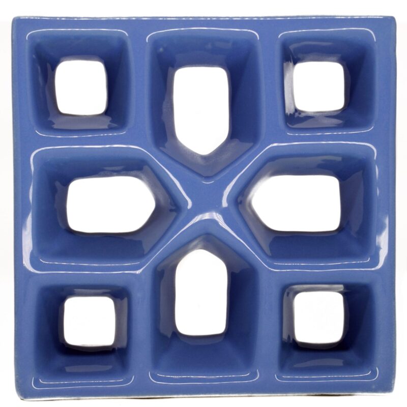 Cobogó Esmaltado modelo Xis Azul Retrô Cobogó Esmaltado modelo Xis Azul Retrô