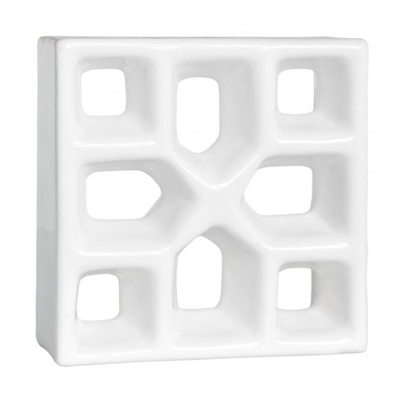 Cobogó Esmaltado modelo Xis Branco Brilhante Cobogó Esmaltado modelo Xis Branco Brilhante