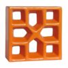 Cobogó Esmaltado modelo Xis Laranja