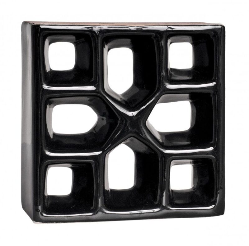 Cobogó Esmaltado modelo Xis Preto Brilhante Cobogó Esmaltado modelo Xis Preto Brilhante