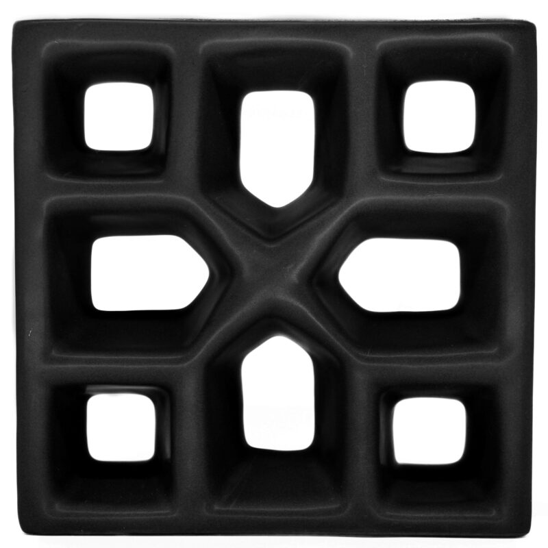 Cobogó Esmaltado modelo Xis Preto Fosco