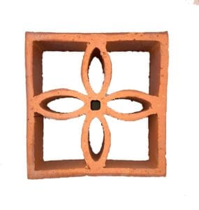 Elemento Vazado em Cerâmica Reto Flor