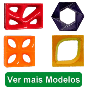 Compre Elemento Vazado cobogó esmaltado de vários modelos, cores e tamanhos. Cobogó de louça esmaltada direto da Fábrica.
