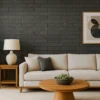 Revestimento Brick Tabaco na sala de estar